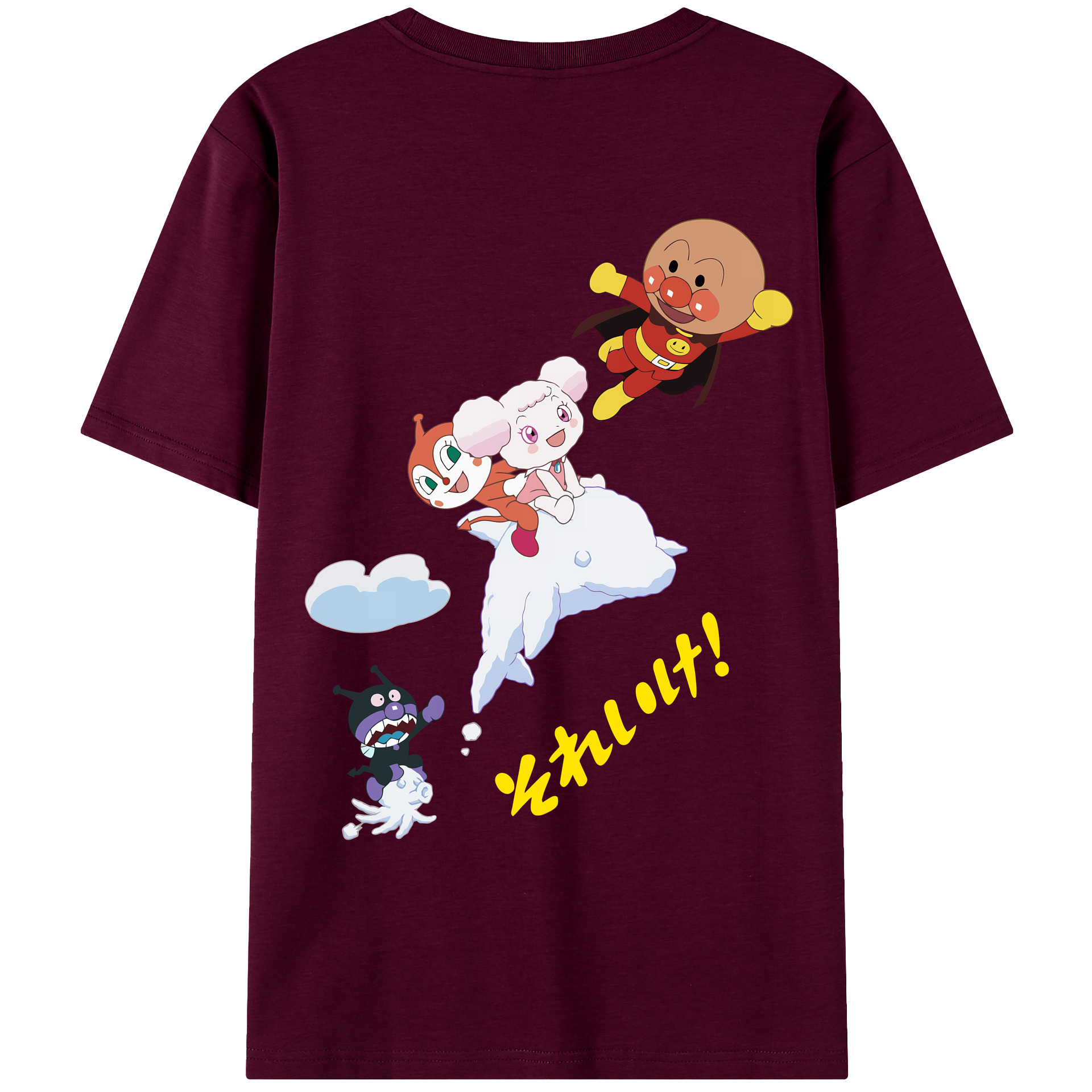 （画像用） アンパンマン Anpanman レディース半袖Tシャツ(バックプリント)